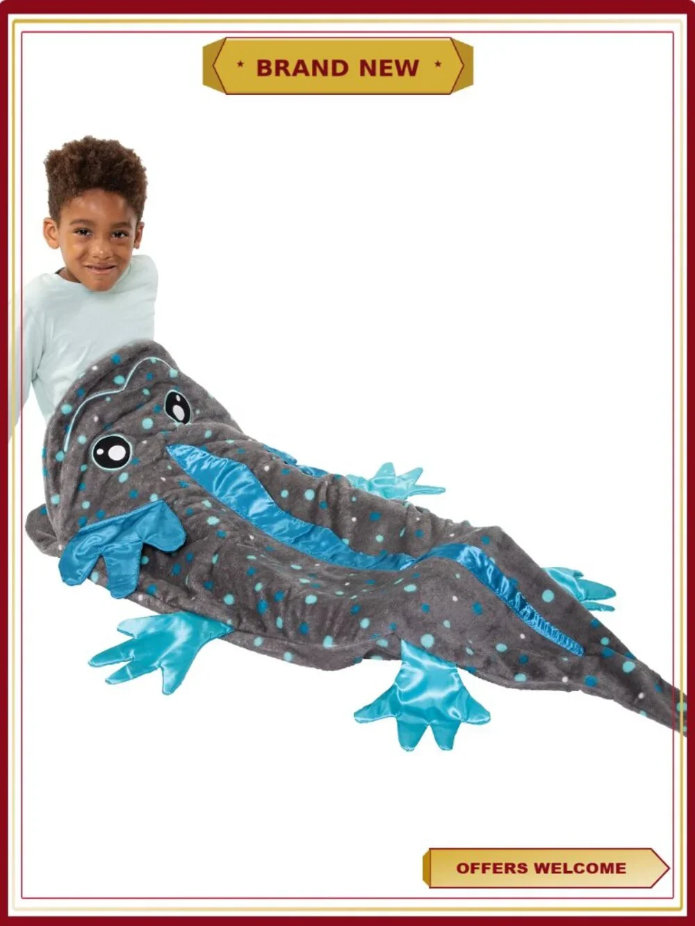 Wearable Blanket with Sleeves Super Soft Fleece Snuggie Tails